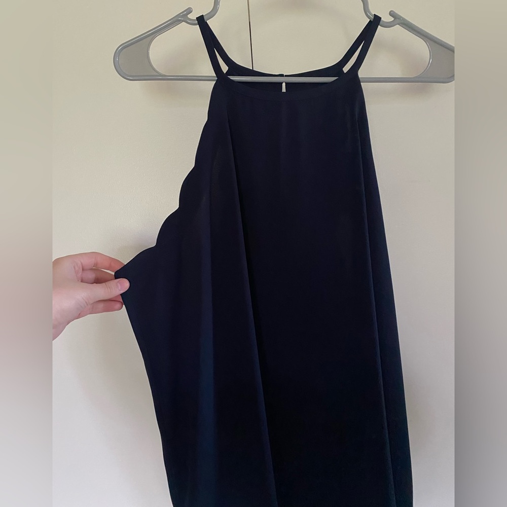 Navy High Neck Scallop Trimmed Cami *NWT*